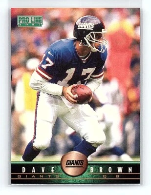 1997 Score Board Pro Line Dave Brown New York Giants #176 - Image 1 of 2
