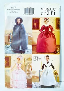 Historical 1700's Barbie Clothing Sewing Pattern Vogue Craft 677 - Picture 1 of 2
