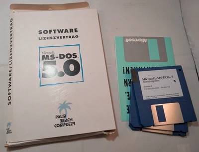 Microsoft MS-Dos 5.0 -  3,5" Palm Beach Software OVP - Bild 1 von 4