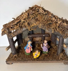 Krippe Krippenszene Jesus Christ Hand Made In Italy Vintage Holz - Bild 1 von 6