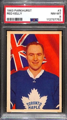 1963 Parkhurst #3 Red Kelly HOF  PSA 8 NMMT C101450 - Image 1 of 3