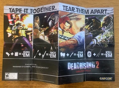 Dead Rising 2 PS3 PlayStation 3 Auténtico Póster/Mapa Doble Cara SOLO Foto 1 de 2