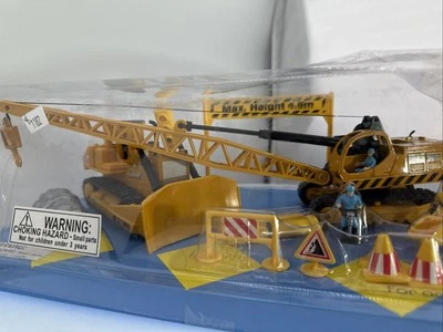 Juego de grúa y excavadora de construcción de carreteras escala HO tren juego escena juguete Foto 1 de 4