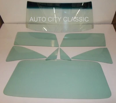 Ford Fairlane Mercury Comet 1966 1967 techo rígido vidrio parabrisas laterales trasero verde Foto 1 de 4