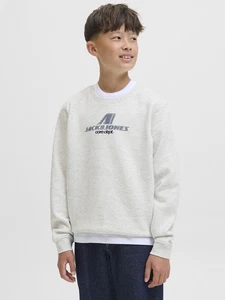 JACK & JONES Junior Basic Jungen Sweatshirt Pullover grau JCotier 140 bis 176 - Bild 1 von 7