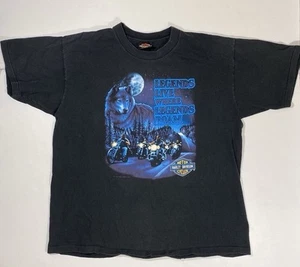 T-shirt Harley Davidson vintage 1991 uomo XL Legends Live Where Legends Roam - Foto 1 di 5