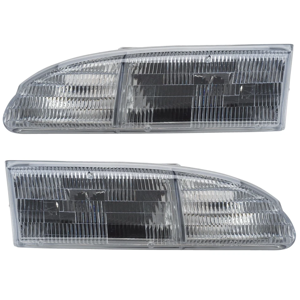 Headlights Front Lamps Pair Set for 94-95 Ford Thunderbird Left & Right - Image 1 of 1