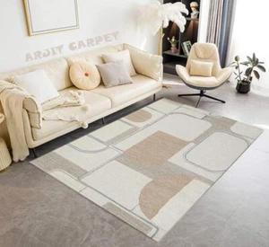 Tappeti stile moderno trapuntati a mano multicolore lana fine, per estetica interna... - Foto 1 di 8