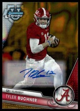 Tyler Buchner 2023 Bowman University Chrome Gold Lava Refractor Auto 03/50