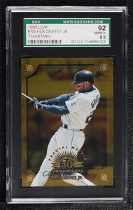 1998 Leaf Fractal Matrix /400 Ken Griffey Jr (Gold) #100 SGC 92 HOF