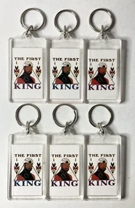 The First King Keychains LOT OF 6 New Old Stock 3.75" Keyrings Ethnic Key Rings - Picture 1 of 5