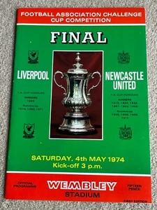 1974 FA Cup Final programme Liverpool v Newcastle United, Team Changes else VGC - Picture 1 of 4