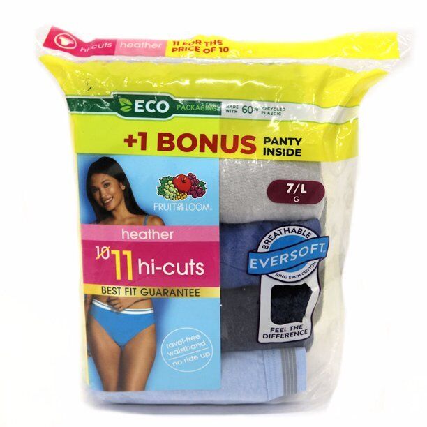 Fruit of the Loom Women's Microfiber Hi-Cut Panty, Assorted 6 Pack