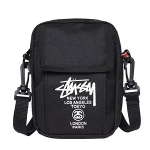 STUSSY Mini Shoulder Bag Novelty TOKYO LONDON PARIS Pochette Pouch 17 x 12 x 4cm - Picture 1 of 9