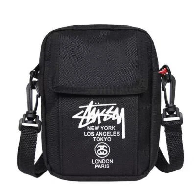 STUSSY мини наплечная сумка новинка TOKYO LONDON PARIS Pochette мешок 17 x 12 x 4 см - Изображение 1 из 4