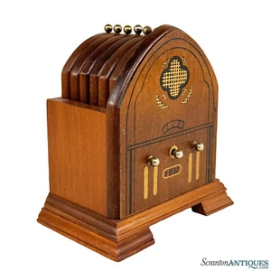 Posavasos para bebidas vintage tradicionales con radio domo - Juego de 7 - Imagen 1 de 9