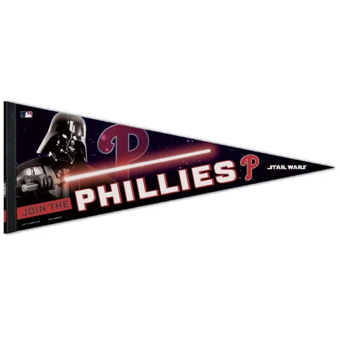 PHILADELPHIA PHILLIES STAR WARS DARTH VADER ROLL UP PENNANT 12"x30" WINCRAFT 👀 Cover