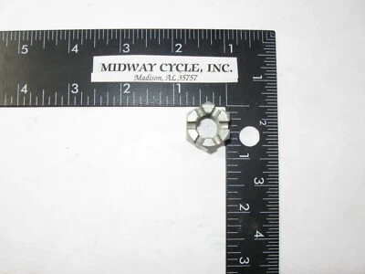 SUZUKI 72 - 75 TM250 TM400 NOS OEM FRONT WHEEL AXLE NUT 09141-12002 jh - Image 1 of 4