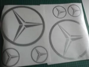 Juego de calcomanías adhesivas con logo MERCEDES. Elección de 19 colores - Imagen 1 de 4
