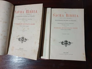 LA SACRA BIBBIA DUE VOLUMI - ANTICO E NUOVO TESTAMENTO  - Picture 1 of 14