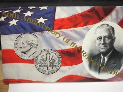 1996 W Roosevelt Dime ~ 50th Anniversary Coin ~ with COA ~ FREE SHIPPING! - Image 1 of 4