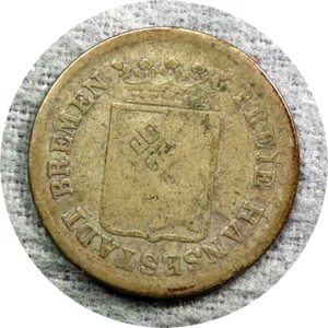 elf Germany Bremen Free City 6 Grote 1840 Silver - Picture 1 of 2