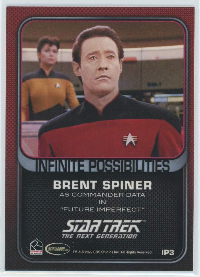 Star Trek #IP3 Brent Spiner as Commander Data Infinite Possibilities Hit Card! - Image 1 of 2