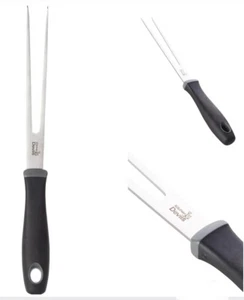 Horquilla de talla Kitchen Devils Control de acero inoxidable con ABS Black Handel. - Imagen 1 de 5