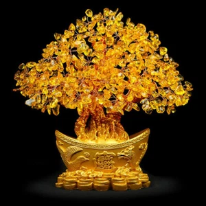 Yuanbao-Baum, Glücksbaum, Ornament, Reichtum, Goldbarren, Baum, Geldbaum - Bild 1 von 9