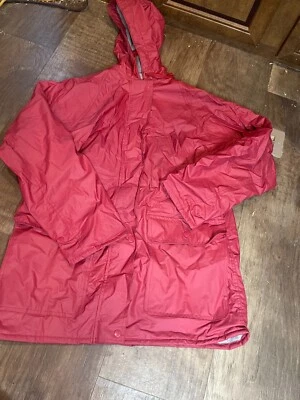 Misty Harbor Rain Coat Jacket Womens Medium M Red Line Full Zip Hooded - Image 1 of 4