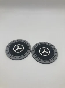 MERCEDES BENZ UNIVERSAL FIT COASTER 2PC 2.75'' SILICONE CAR CUP HOLDER INSERT - Picture 1 of 3