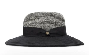 Goorin Bros Women's Mamacita Packable Fedora Sun Hat Black Gray - Picture 1 of 7