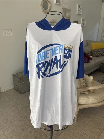 Kansas City KC Royals Together Royal Hooded Short Sleeve T-Shirt SGA XL Cover