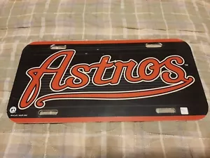 HOUSTON ASTROS VINTAGE PLASTIC AUTO TAG LICENSE PLATE (NOT PERFECT) - Imagen 1 de 4