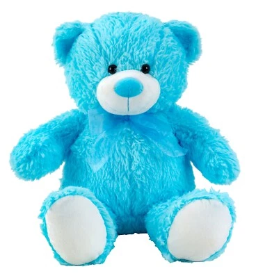 LIFESTYLE & MORE Teddybär Kuschelbär Blau mit Schleife 50 cm groß Plüschbär Kuscheltier
