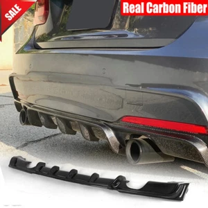 For BMW F30 320i 325i 328i M-Sport Real Carbon Fiber Rear Bumper Diffuser Lip - Picture 1 of 13
