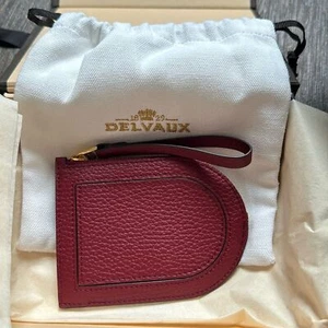 Delvaux Pin D Card Holder in Taurillon Soft Rosewood - Picture 1 of 5