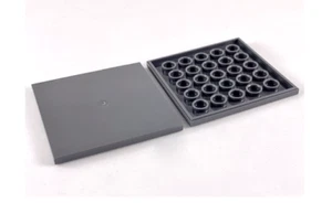 TWO DARK GRAY 6x6 LEGO TILES ~ 2x Dark Grey Flat Tile w/ Bottom Tubes NEW - Picture 1 of 1