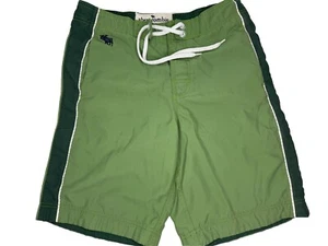 Abercrombie & Fitch Board Shorts Swim Trunks Mens Large L Green White Navy Moose - Picture 1 of 8