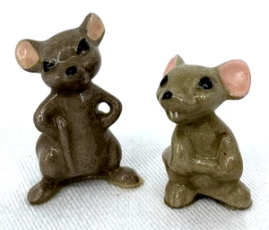 Hagen Renaker Miniature Mice Lot of 2 Ceramic Porcelain Figurine 1.25" - Picture 1 of 7
