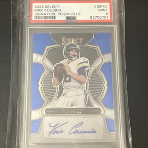 2022 Select Kirk Cousins Signature Blue Prizm /75 PSA 9 - Picture 1 of 2
