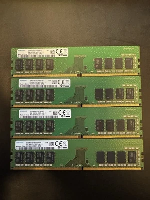 32GB (4x8GB) Samsung 1Rx8 PC4-2400T DDR4 Desktop Memory Kit - Image 1 of 2