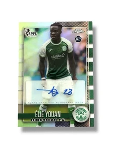 2022-23 Topps Chrome SPFL Elie Youan RC Rookie Auto Hibernian Hibs - Picture 1 of 2