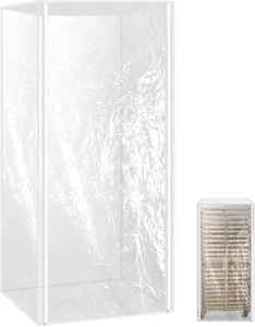 Cubierta de estante para pan con cremalleras, cubierta de estante para bandeja de plástico transparente, 28" - Imagen 1 de 12