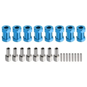 8stk 12mm Radnabenadapter Kombinierer Kupplung, Aluminium 20mm Verlängerung Blau - Bild 1 von 4