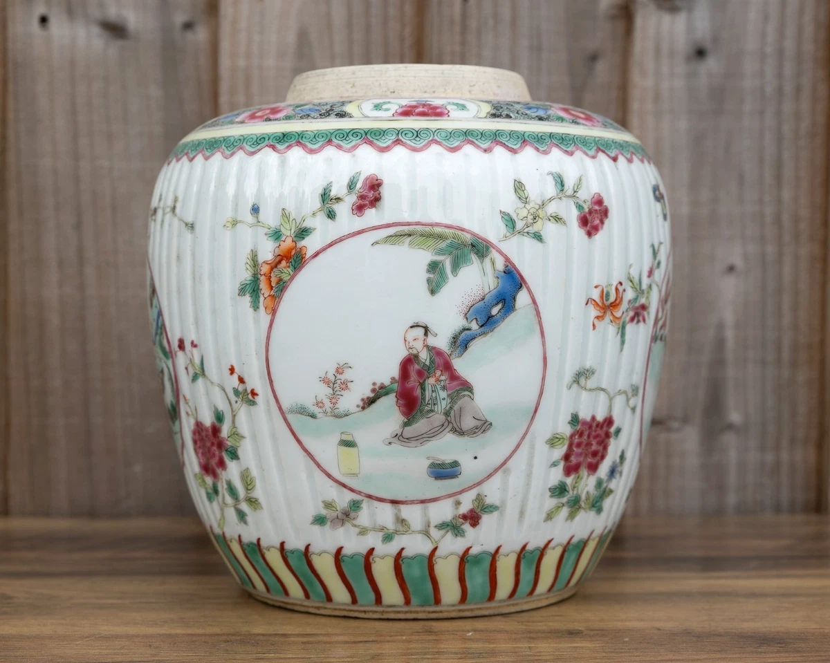 粉彩玫瑰JAR 在中国古董花瓶| eBay