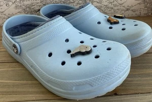 Blue Crocs With Seal, Puffin, Walrus Charms Size Junior 6 Girls City Casual - Picture 1 of 6
