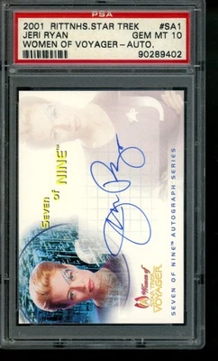 2001 Rittenhouse Star Trek Women Of Voyager Autograph Jeri Ryan LE Auto PSA 10  - Image 1 of 2