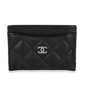 Tarjetero clásico acolchado negro Chanel - Imagen 1 de 8