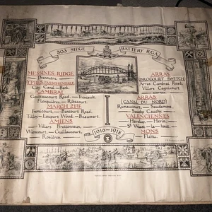 Ww1 303 Siege Battery RGA SOUVENIR scroll Battle Honours Certificate 66cm X 51cm - Picture 1 of 10